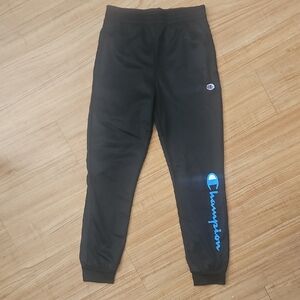 Boys Black Champion Joggers Size Medium